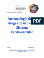 Farmacologia de Las Drogas de Uso en El Sistema Cardiovascular