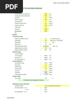 Design of Two Way Slab (Continuous) : Given Data