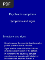 Symptoms and Signs of Psychiatric Disorders 1 1