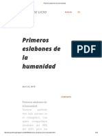 Primeros Eslabones de La Humanidad