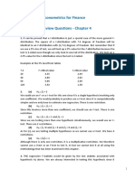 Chapter 4 Solutions Solution Manual Introductory Econometrics For Finance