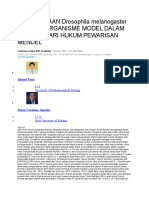 PEMANFATAAN Drosophila Melanogaster SEBAGAI ORGANISME MODEL DALAM MEMPELAJARI HUKUM PEWARISAN MENDEL