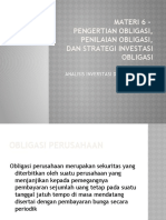 Materi 6 - Pengertian Obligasi, Penilaian Obligasi, Dan Strategi Investasi Obligasi