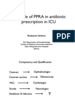 The Role of PPRA in Antibiotic Prescription in ICU