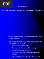 Module-A: Introduction To Road Development Process