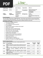 Basic Mechanical Engineering: Credit & Contact Hours: Course Code: Course Level: Prerequisite(s)