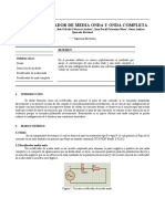 Informe Diodo Rectificador de Media Onda y Onda Completa