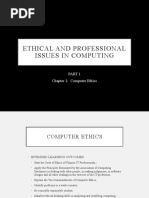 Ethical and Professional Issues in Computing: Chapter 2: Computer Ethics