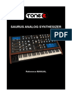 Saurus Analog Synthesizer: Reference MANUAL