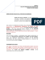 Solicitud de PRESCRIPCION ADQUISITIVA de Dominio NOTARIAL