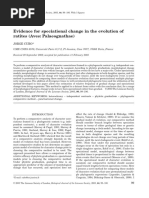 Evidence For Speciational Change in The Evolution of Ratites (Aves: Palaeognathae)