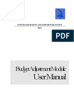 Budget Adjustment Module: User Manual