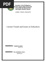 Urrent Trends and Issues in Education