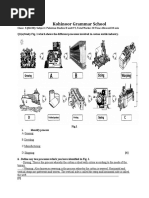 Kohinoor Grammar School: Q1 (A) Study Fig. 1 Which Shows The Different Processes Involved in Cotton Textile Industry