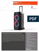 JBL PartyBox 310 SpecSheet EMEA Spanish