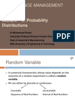 Maintenance Management IM - 503: - 6: Probability Distributions