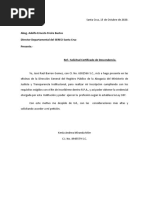 Carta de Registro Ministerio de Justicia - Andrea