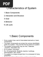 Characteristics of System