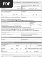 Merchant Processing Agreement - Merchant Application