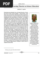 In Uence of Learning Theories On Science Education: Sudhakar C. Agarkar