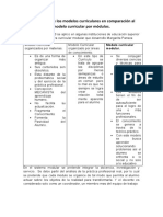 Desventajas de Los Modelos Curriculares en Comparación Al Modelo Curricular Por Módulos