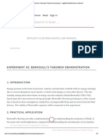 Experiment #20 - Bernoulli's Theorem Demonstration - Applied Fluid Mechanics Lab Manual