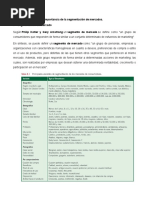 2.1 Conceptualización e Importancia de La Segmentación de Mercados