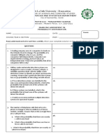 De La Salle University - Dasmariñas: Mathematics and Statistics Department