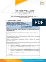 Guía de Actividades y Rúbrica de Evaluación - Unidad 1 - Fase 2 - Locomoción Humana