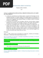 PSICOLOGIA EDUCACIONAL Programa Analitico Detallado Año 2017