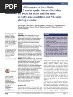 Sex Differences in The Effects of 12 Weeks Sprint Interval Training On Body Fat Mass - Bagley Et Al 2016