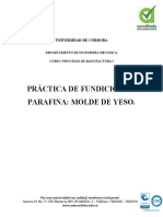 2.3. Práctica 1 Fundición en Molde de Yeso y Parafina.