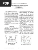 Increased Transconductance MOSFET Device: Alin Voicu-Spineanu Drago Dobrescu, Lidia Dobrescu