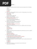 D) Wood: Unconventional Machining Process 2 Class Test