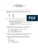 Midterm Exam in Negotiable Instruments Law 1 Semester 2020-2021