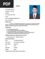 Vignesh M Resume