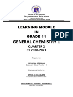 General Chemistry 1: Learning Module IN Grade 11