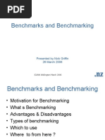 Benchmarks and Benchmarking: Presented by Nick Griffin 26 March 2006