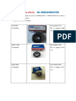 Lista de Rodamientos