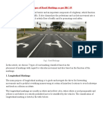 7 TYPES OF ROAD MARKINGS As Per IRC