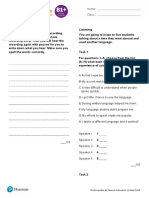 UNIT 7: Skills Test B: Photocopiable © Pearson Education Limited 2018