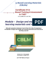 CBLM - Design and Modify CBT Learning Material and Resources