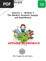 TAPATMODULE SHS APPLIED ECONOMICS Module 3 Market Demand Market Supply and Market Equilibrium - UPDATED