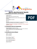 Hoja de Seguridad Igenix Desinfectante Liquido