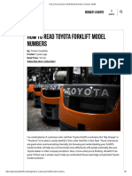 How To Read Toyota Forklift Model Numbers - Toyota Forklifts