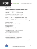 Grammar 1 Present Simple Complete The Sentences With The Correct Form of The Verbs in Brackets