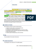 Demand Forecasting: After Reading This Module, The Learner Should Be Able To