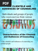 The Clientele and Audiences of Counseling