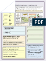 Revision Past Simple Regular and Irregular Verbs Grammar Drills Oneonone Activities Tests - 102047