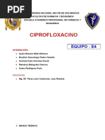 INFORME QF II Ciprofloxacino